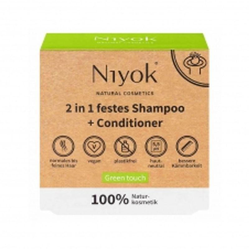 Nyok Твердый шампунь и кондиционер 2-в-1 Green Touch 80г
