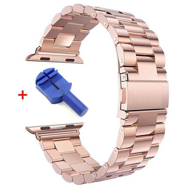 1Pc Stainless Steel Replaceable Wristband For Apple Watch Band 38/40/41/42/44/45/49/46MM For Apple Watch Strap Ultra 11 10 9 8 7 6 5 4 3 2 1 SE Band