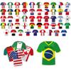 Bandeirolas de 48 Países Fáceis de Pendurar Banner com Tema de Futebol Impresso em Um Lado para Jardim Bar Clube Sala de Estar Transmissão Pública