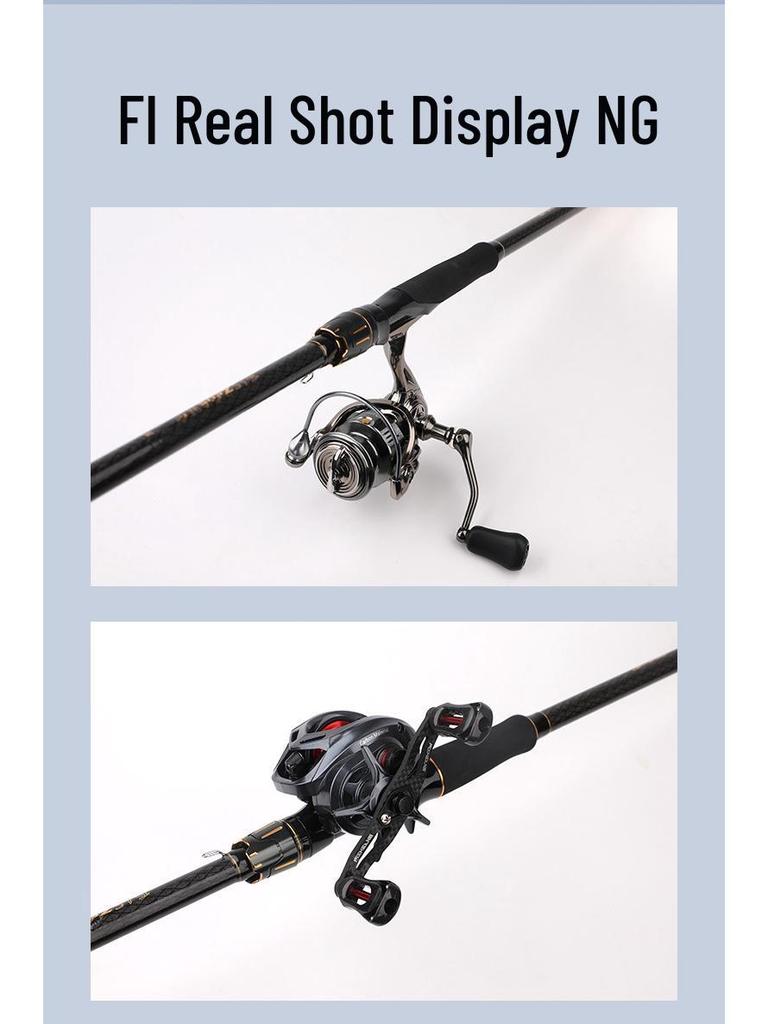 Conjunto de Vara de Pesca com Isca Multi-Seções para Iniciantes com Molinete Drop Shot para Pesca de Longo Arremesso