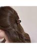 1-Piece Brown Maillard Double Pearl Hair Clip - High-End Cute Hair Accessory, Bangs Clip, Versatile Everyday Hairpin