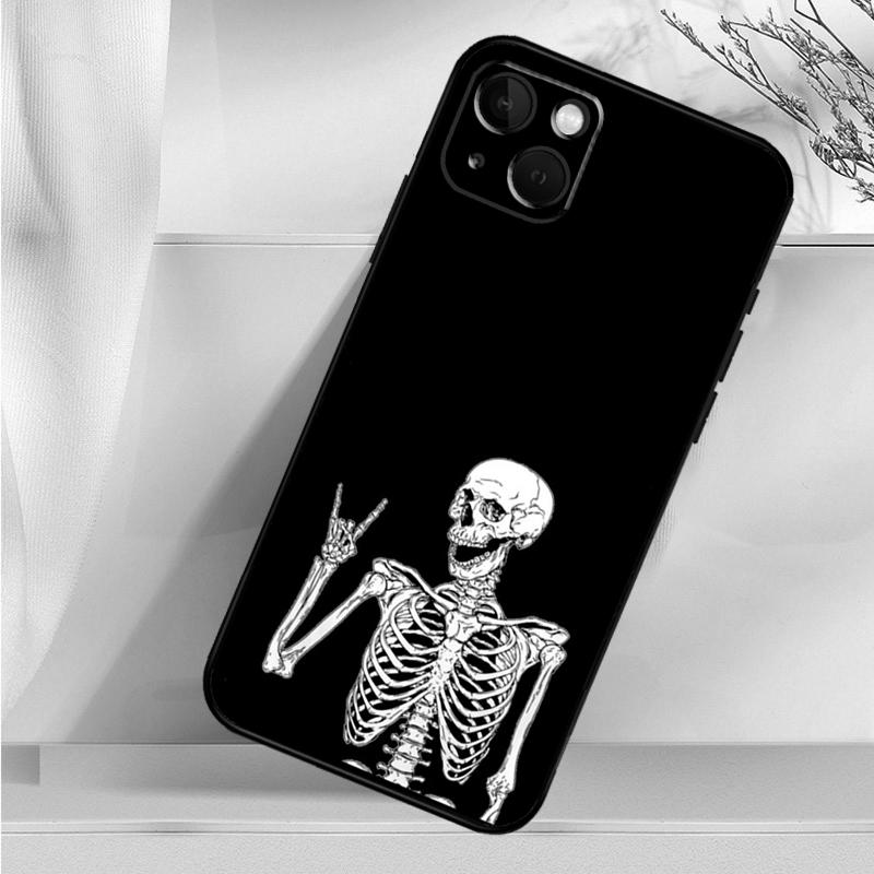 Rock and Roll Skull Shockproof Case For iPhone 17 Pro Max 11 14 15 16 Plus 12 13 Mini 16e 17 Air Phone Cover
