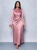 2026 Elegant Satin Evening Gown - High-End Fashion In Solid Colors