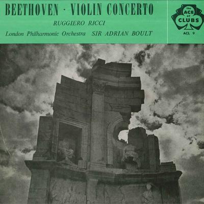 LP Record RUGGIERO RICCI VIOLIN LONDON SYM Beethoven Violin Concerto In D Ma ACL9 ACE OF CLUBS Japan Classical Used