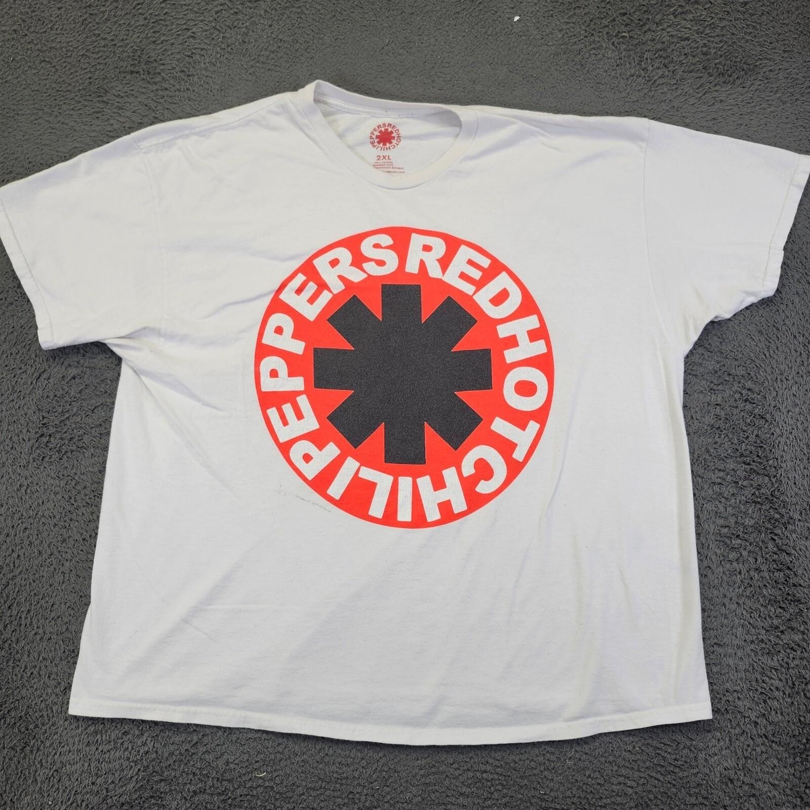 Red Hot Chili Peppers World Tour 2022-2023 Graphic 2XL White Unisex T-Shirt S