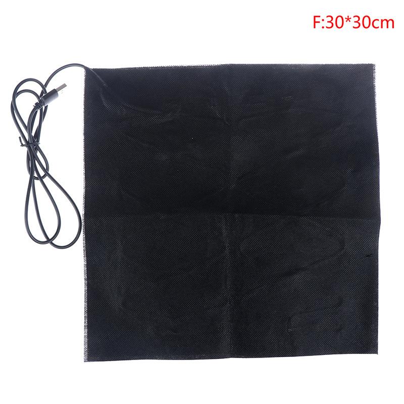 Black Fiber Heated Pads Kneepad Waist-protected Heating Warm Pads Winter Warm USB Seat Cushion Heating Film Jacket Coat Heating