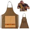 Grembiule Scherzoso da Chef Novità Regalo Scherzoso per Uomini Poliestere Impermeabile con Tasca Nascosta Design per BBQ Grigliata Cucina Uso Quotidiano 66,5 cm Marrone Regolabile
