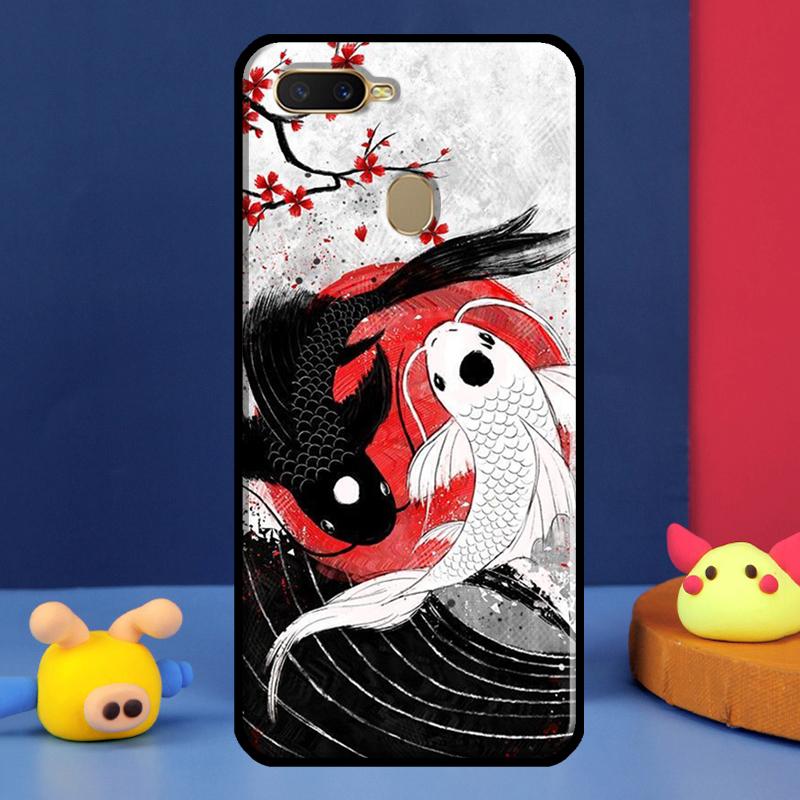 Koi Fish Yin Yang Art Case For Oppo A91 A5 A9 A16 A76 A96 A58 A78 A98 A52 A72 A74 A94 A54 S A57 A77 A15 A17 Cover