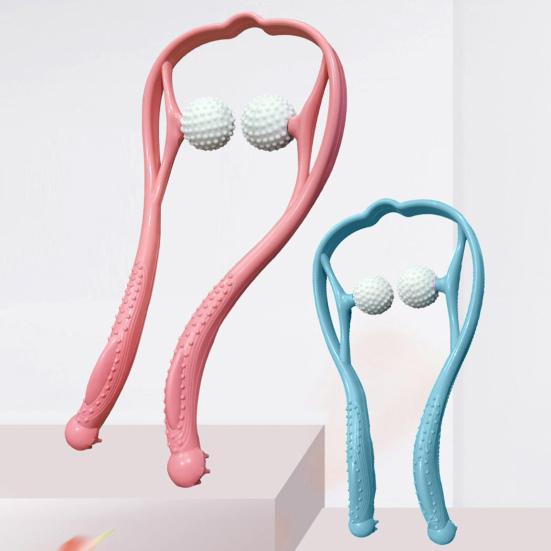 1/2 szt. Masażer szyi Shiatsu do relaksacji mięśni Ergonomiczny uchwyt Regulowane piłki dociskowe Nieelektryczny ręczny masażer do domu, biura, podróży