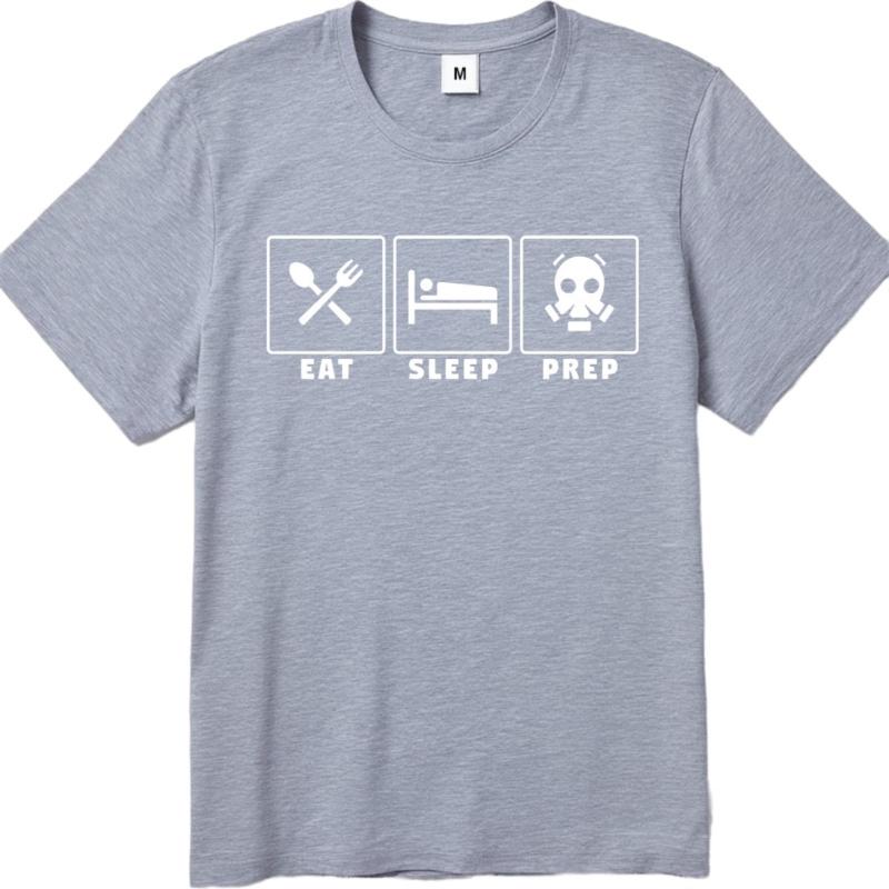 Men Cotton Tshirt Casual Summer Unisex T Shirt Eat Sleep Prep Short Sleeve New Arrived Oneck Tee Shirt Brand T Shirt for Man