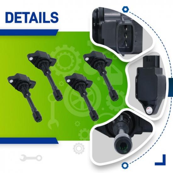 4X OEM Ignition Coil For Nissan Altima Sentra Versa UF549 UF509