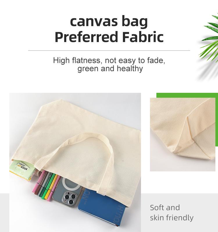 Saf Pamuklu Kanvas Bez Çanta - Alışveriş, Reklam, Kendin Yap ve Boyama İçin Boş El Çantası