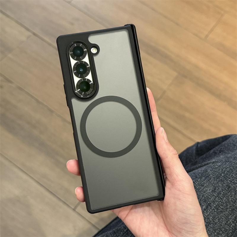 Samsung Galaxyzfold7 6 Central Axis Magnetic Folding Mobile Phone Case Suitable for Zfold4 5 Soft Shell Full Enclosure