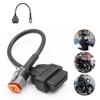 Motorcycle 4 Pin To 16 Pin OBD2 Diagnostic Cables Adapter