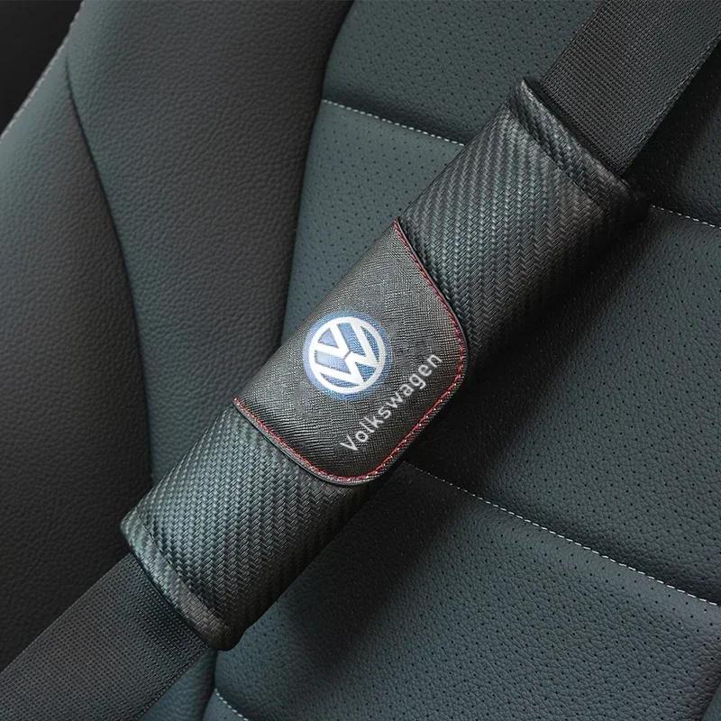 For VOLKSWAGEN VW Car Seat Belt Cover Shoulder Protector Pad for Volkswagen Polo Golf Touareg Passat B5 Touran Beetle Tiguan Sag