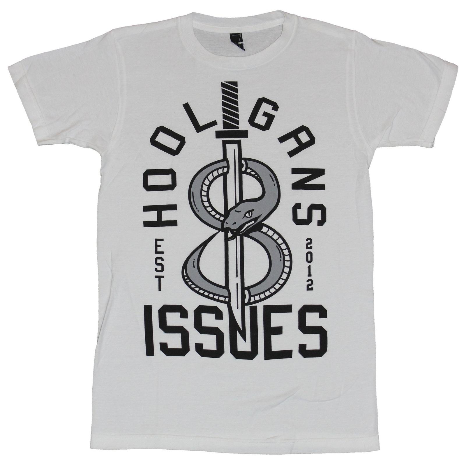 Issues Mens T-Shirt - Hooligans Dagger Snake Image Established 2012 XL