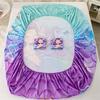 3pcs Cute Mermaid Ocean Printed Fitted Sheet, Soft Comfortable Bedding Set, For Bedroom, Guest Room 1*Fitted Sheet+2*Pillowcase