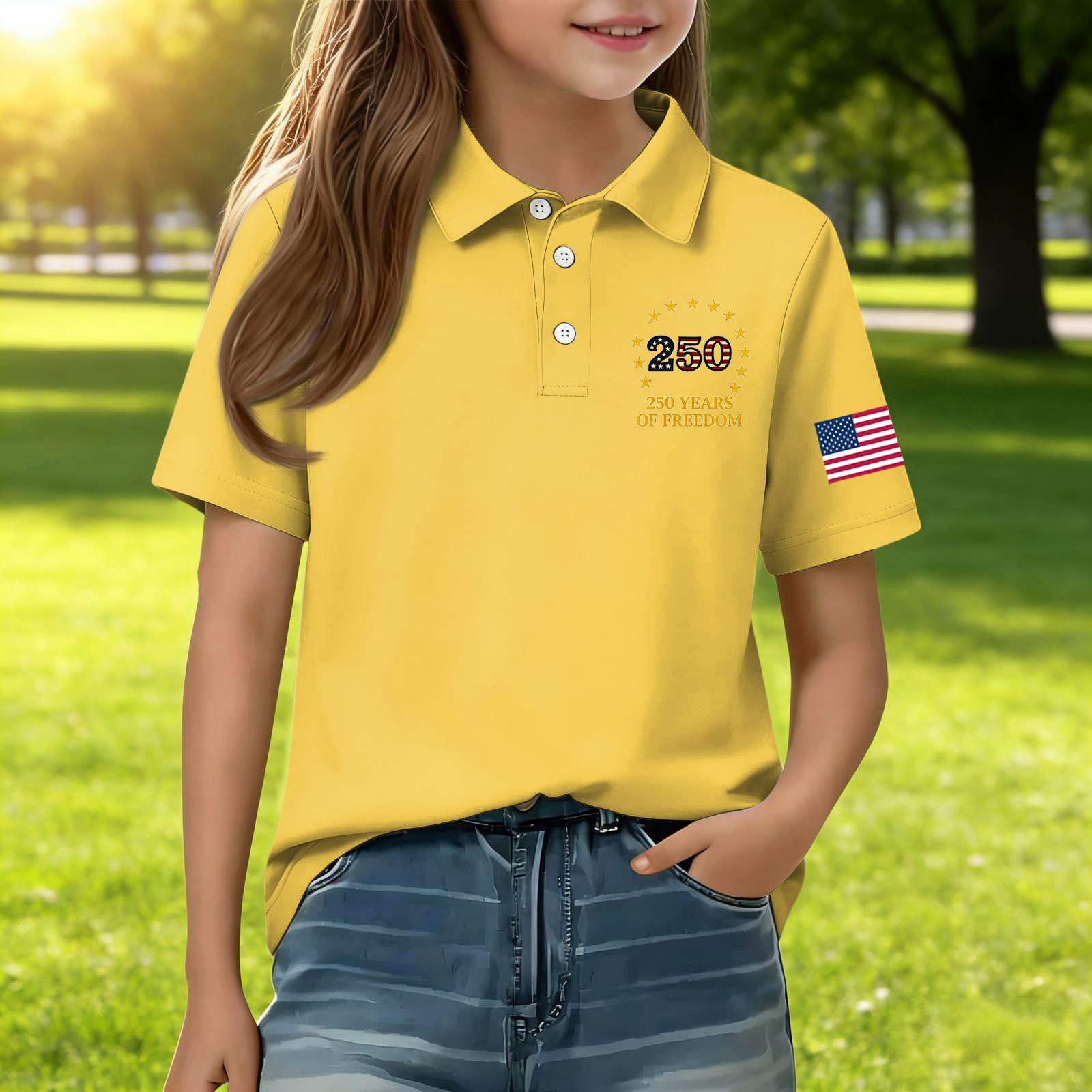 

Children s Daily Casual Short-sleeved Print Tops T-shirts Shirts 160 жовтий