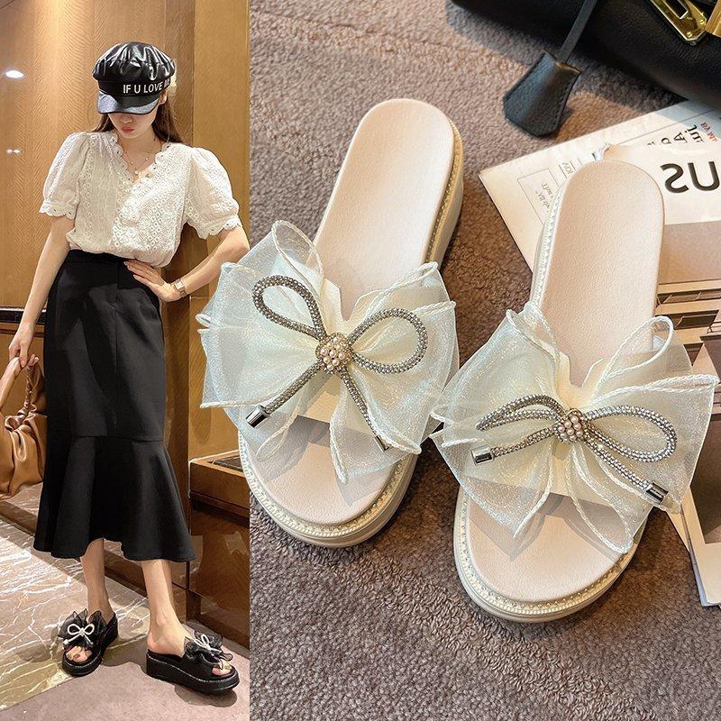Sandalias y zapatillas negras para ropa exterior de mujer 2021 Verano  Nuevos zapatos de playa de suela gruesa Sandalias de lazo Sandalias  transpirables para mujer comprar a buen precio — entrega gratuita,