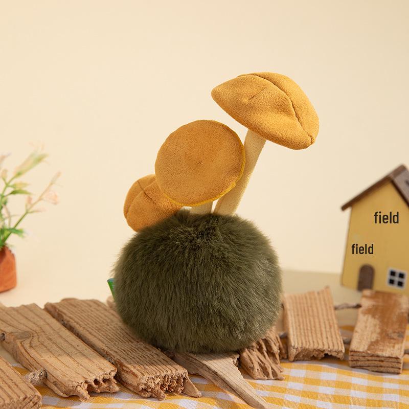 Celebrity Wild Mushroom Plush Toy - Cute Potted Plant Doll for Children's Desk or Home Decoration