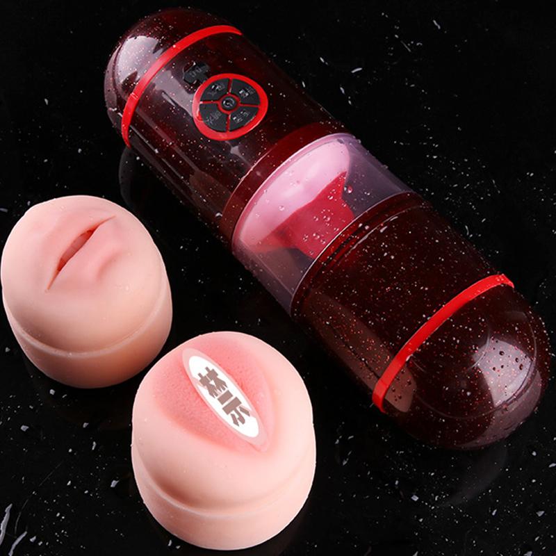 Sex Male Masturbator Deep Throat Penis Suck Massage Realistic Voice Vagina Licking Tongue Vibrator Masturbation Cup