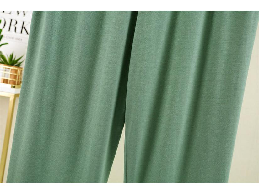 Pánské letní volné modální kalhoty - Lehké, všestranné, s vysokým pasem, široké pyžamové kalhoty s kapsami