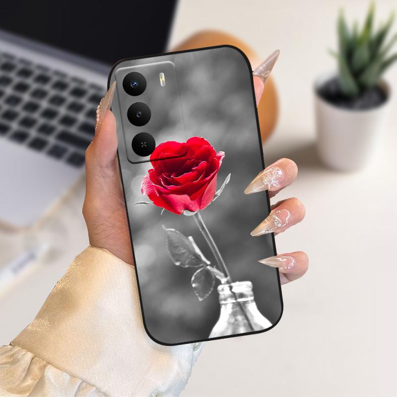 Etui na Realme 14x 5G RMX5020 Uroczy Pies Kot Miękki Silikon TPU Pokrowiec na Telefon Do Oppo Realme V60 Pro Ochronny Zderzak Fundas Etui