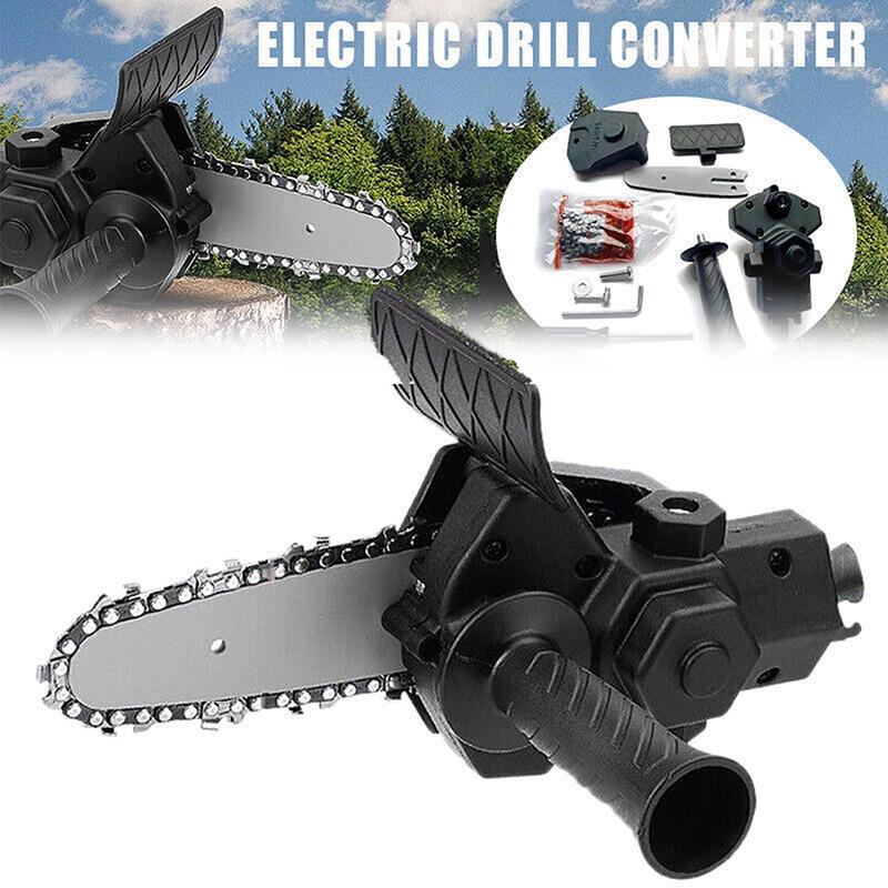 4/6 Inch Electric Drill Modified To Electric Chainsaw Tool Attachment Electric Chainsaws Tool Woodworking Cutting Tool
