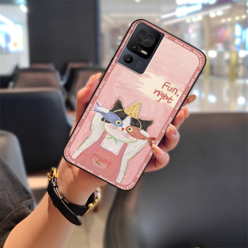 Silicone Full Wrap Phone Case For TCL 40SE/T610K Soft Case Anti-dust Anti-knock Shockproof Back Cover Cute Waterproof