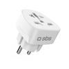Adapter sieciowy podróżny uniwersalny shucko eu - biały