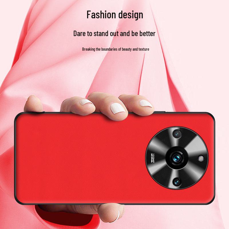 Realme 11 Liquid Leather Case: Anti-Fall & Anti-Fouling Protective Cover, One Piece Available.