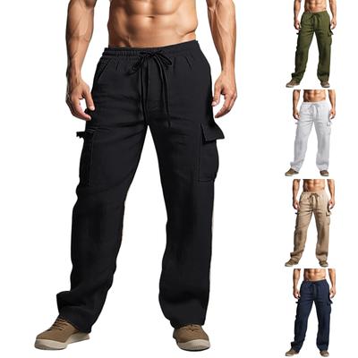 Lose Outdoor-Arbeitshose mit mehreren Taschen und lässiger elastischer Taille