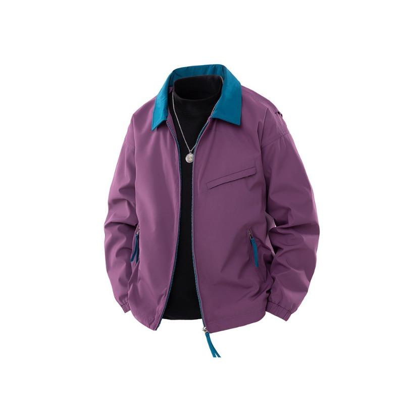 American Baseball Collar Jacket Men's Spring and Autumn New Style Handsome Loose Casual Work Jacket Top