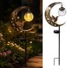 Floor Insertion Hummingbird Moon Light Solar Powered Lawn Lamp  Pathway Patio