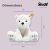 Steiff Cuddly Friends Lasse the Polar 062636 Japanese Bear, 28cm, [Official Product]