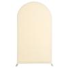 Wedding Arch Cover Spandex Round Top Arch Backdrop Stands Cover for Birthday Party Festival Banquet Decoration (Without Shelf)