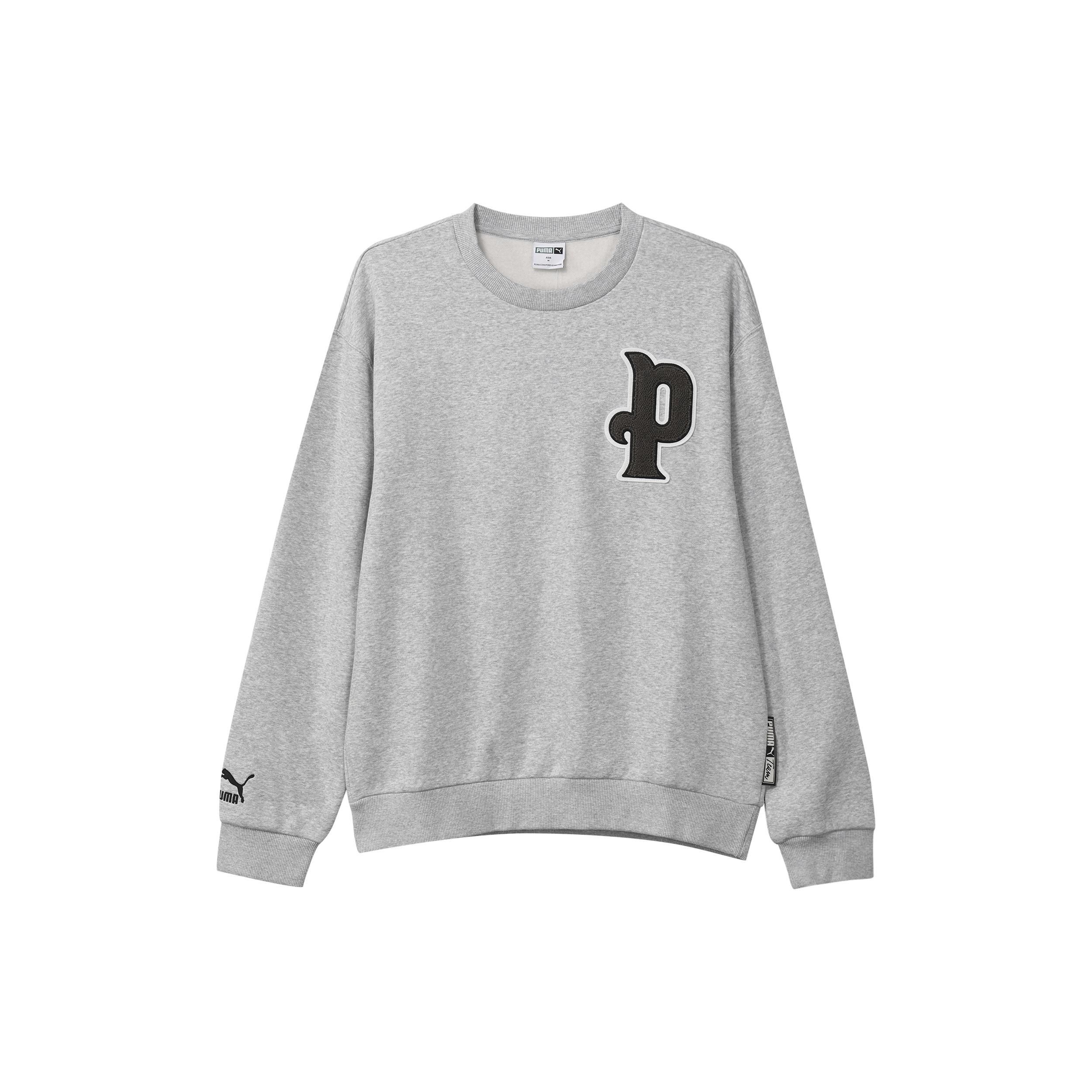 PUMA Varsity Logo Swaetshirt Grey Men s 534383-04 M