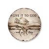 Vintage Metal Wall Art Poster Give It to God and Get Some Sleep Decor for Bedroom Living Room
