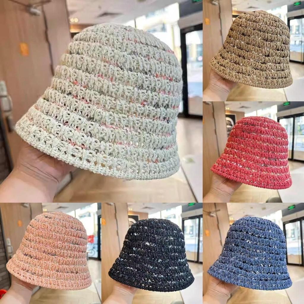 Trendy Commuter Mesh Bucket Hat Women's Breathable Sun Protection Top Hat 2024 New Face-shaping Fashion Hat