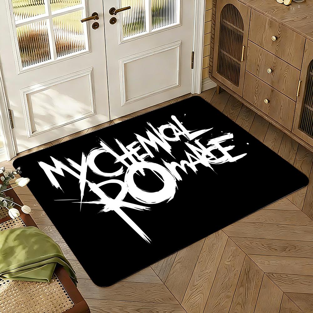 Rock Band My Chemical R-Romance Floor Mat Floor Mat Soft Flannel Non-Slip Door  Rug for Living Room