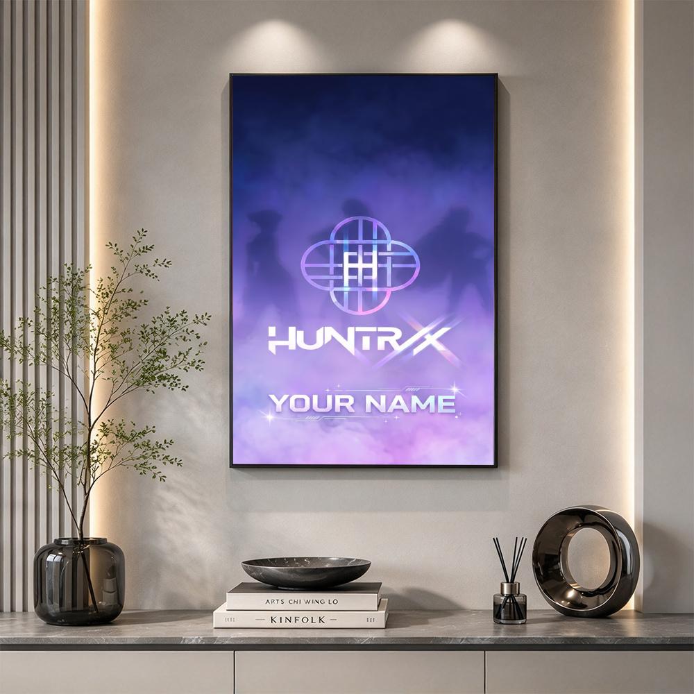 Kpop Demon Hunters Customize Your Name Diamond Painting Round Diamond Rhinestones Mosaic Diamond Embroidery Wall Paintings Rhinestones Gift Frameless