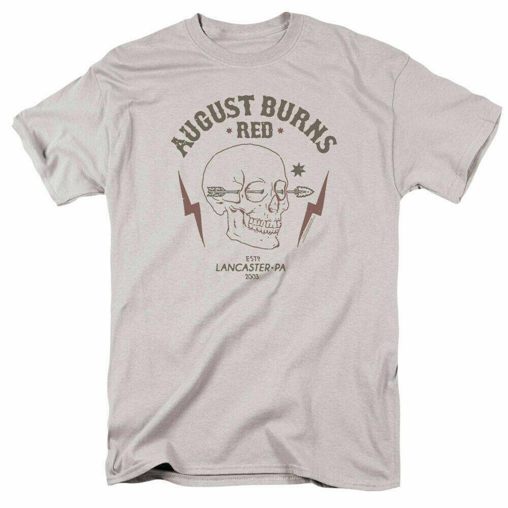 26 August Burns Red Arrow Skull T Shirt Licensed Rock N Roll Band Merch Silver Unisex T-Shirt M