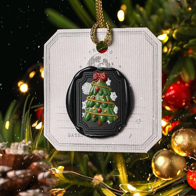 3D Relief Wachssiegel Weihnachtsserie Wachssiegelstempel Retro Weihnachtsmann Schneeflocke DIY Festival Geschenkverpackung Karten Scrapbooking