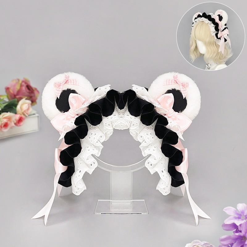 Plush Bear Ear Headband Women Girls Sweet Kawaii Hair Accessory Removable Clip Soft Fuzzy Hairband 2026