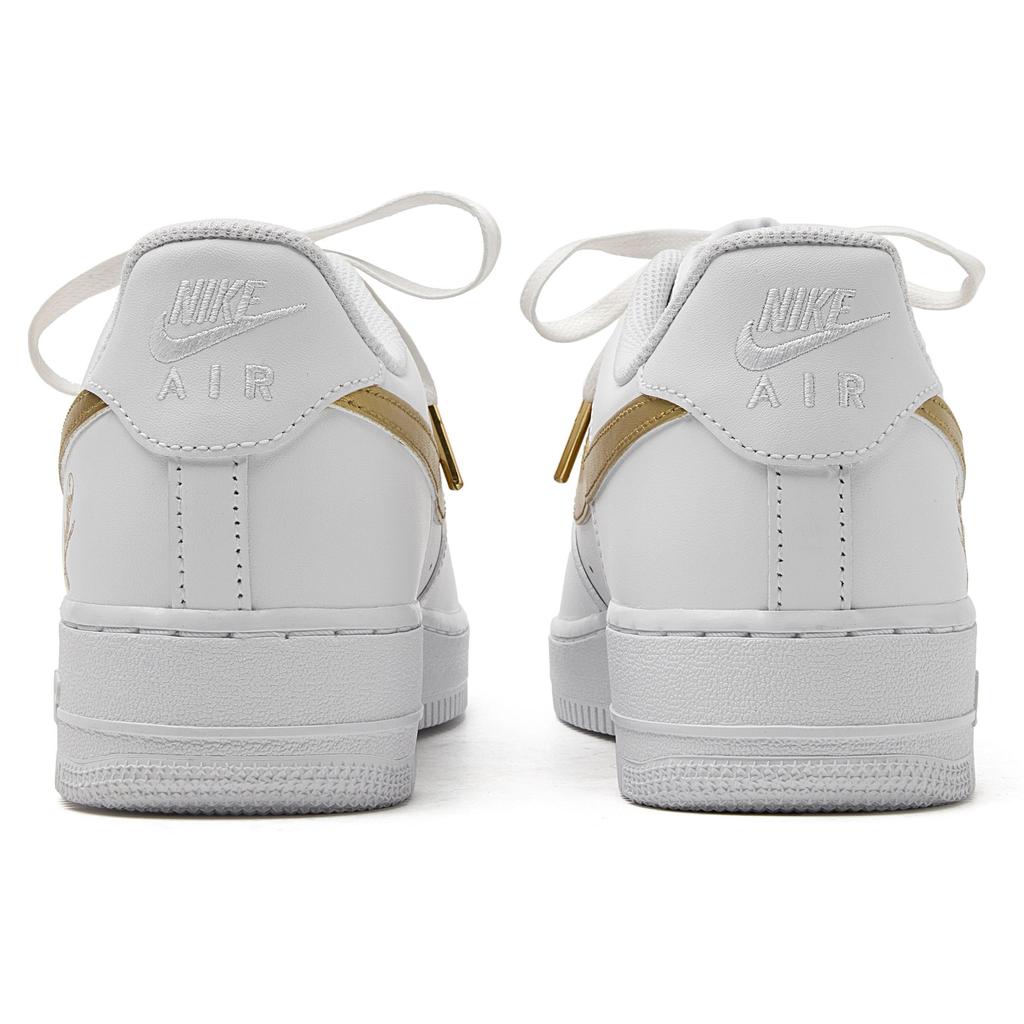 Nike Air Force 1 Air Force 1 Abrasion Resistant Balance Low top Skateboard Shoes Unisex White Gold CW2288-111(Team55-)