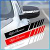 2 Peças Adesivos de Faixa para Carro Decalques Refletivos para Retrovisor para 147 159 156 Giulietta Giulia Mito Spider Alpha Apoio de Cabeça