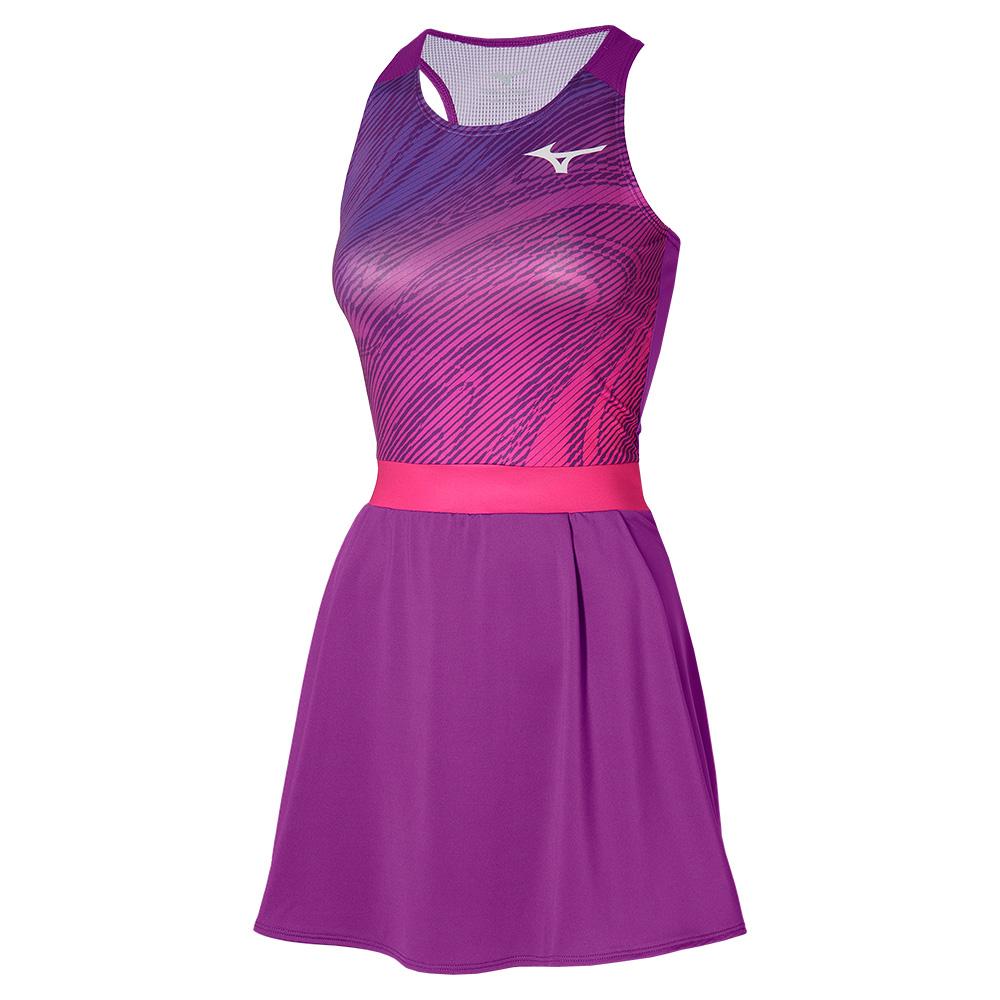 Mizuno Fitted Comfortable Soft Sleeveless Knitted Long Dress Women Dresses Rose-Purple 62GHB20167