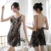 New Pajamas Thin Transparent Erotic Underwear Pure Backless Large Size Lace Eyelashes Suspender Nightdress
