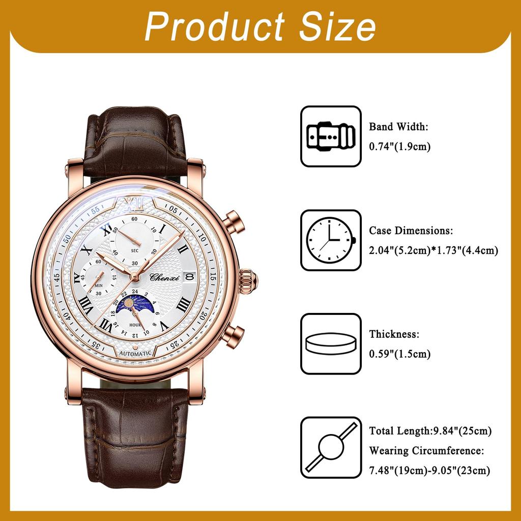 Leather Water Quartz Large Calendar White Black Silver Fashionable Gift for Birthday Men's Wristwatch, Strap, Three-Eye Design, Resistant, Luminous,