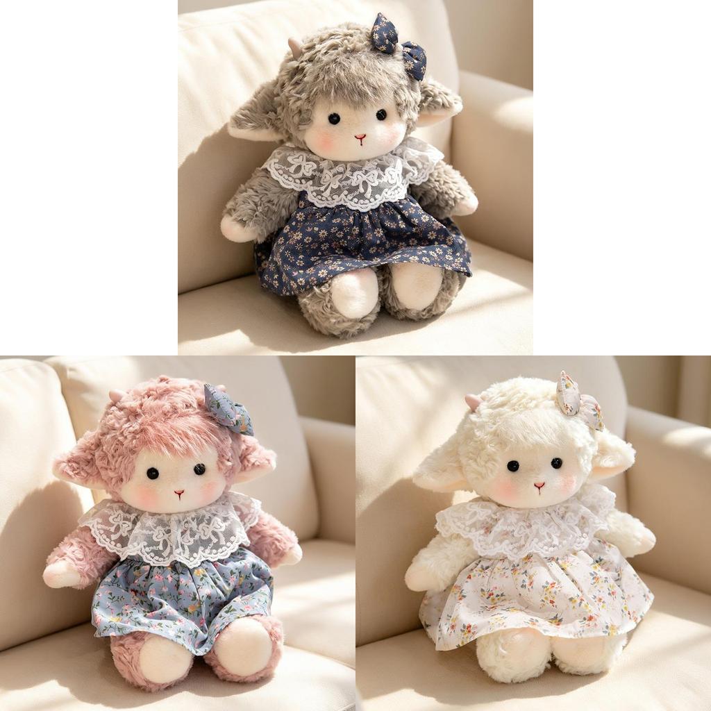 Cute Sheep Plush Doll With Polyester Fiber For Kids Comfort And Play